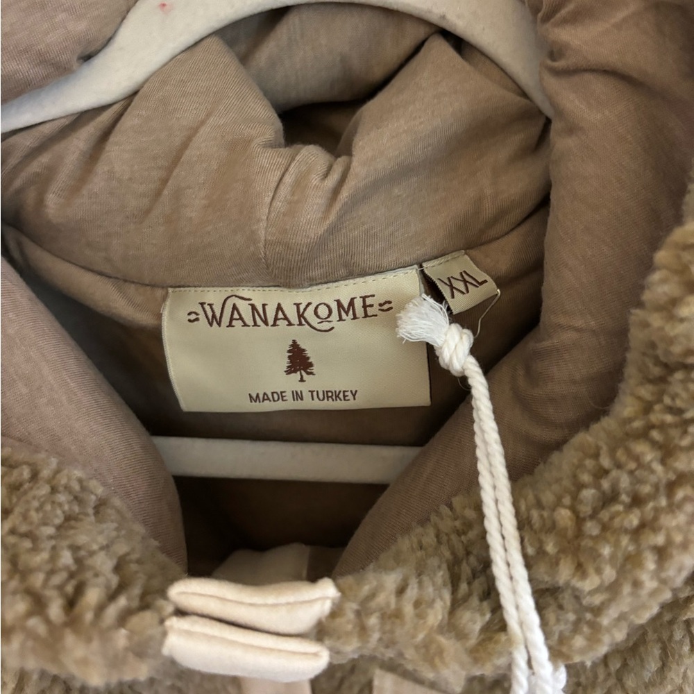 NWT Wanakome Women’s XXL Brown Sherpa Hoodie Sweatshirt Teddy - Picture 2 of 8